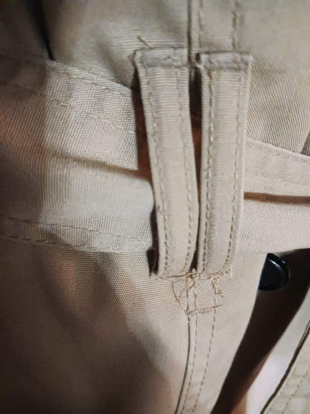 Merona Tan Double-Breasted Trench Coat with Belt - Picture 4 of 7